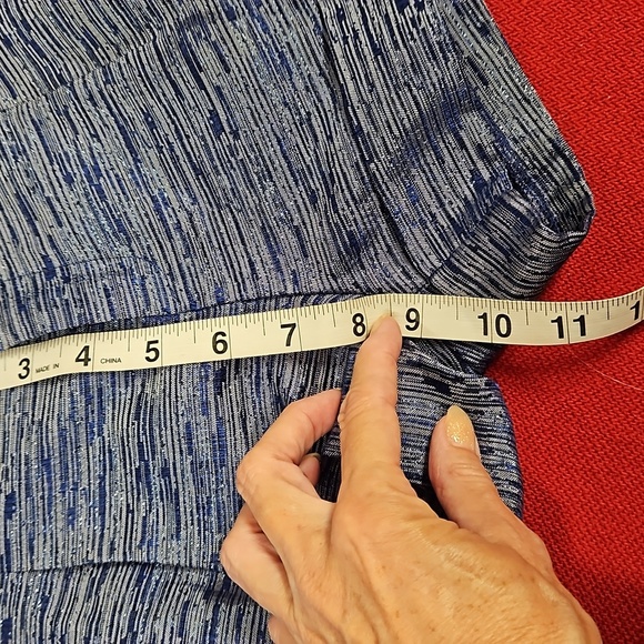 PARAELLA Silver blue metallic shorts sz 2 EUC - Picture 6 of 7